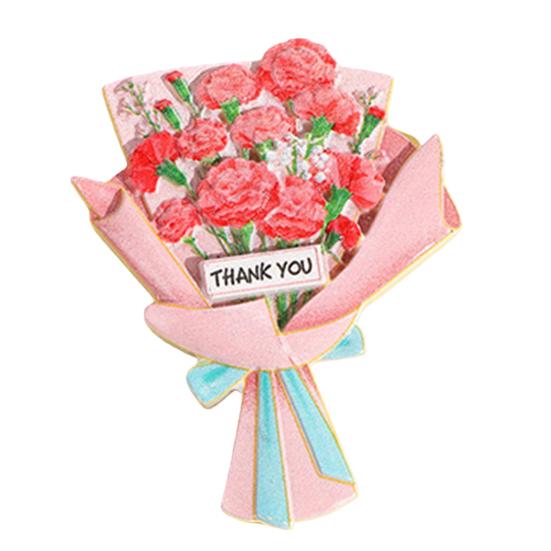 Simulated Bouquet Refrigerator Magnet Resin Flower Fridge Magnet Home Office Kitchen Cabinet Locker Whiteboard Decoration