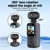 2K HD Action Camera 180° Rotatable Lens 130° Wide Angle WiFi Mini Vlog Camera with Night Vision Loop Recording for Sports Travel Outdoor Cycling