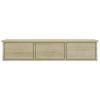Wall Mounted Drawer Shelf in Sonoma Oak 88 x 26 x 18.5 cm Particleboard