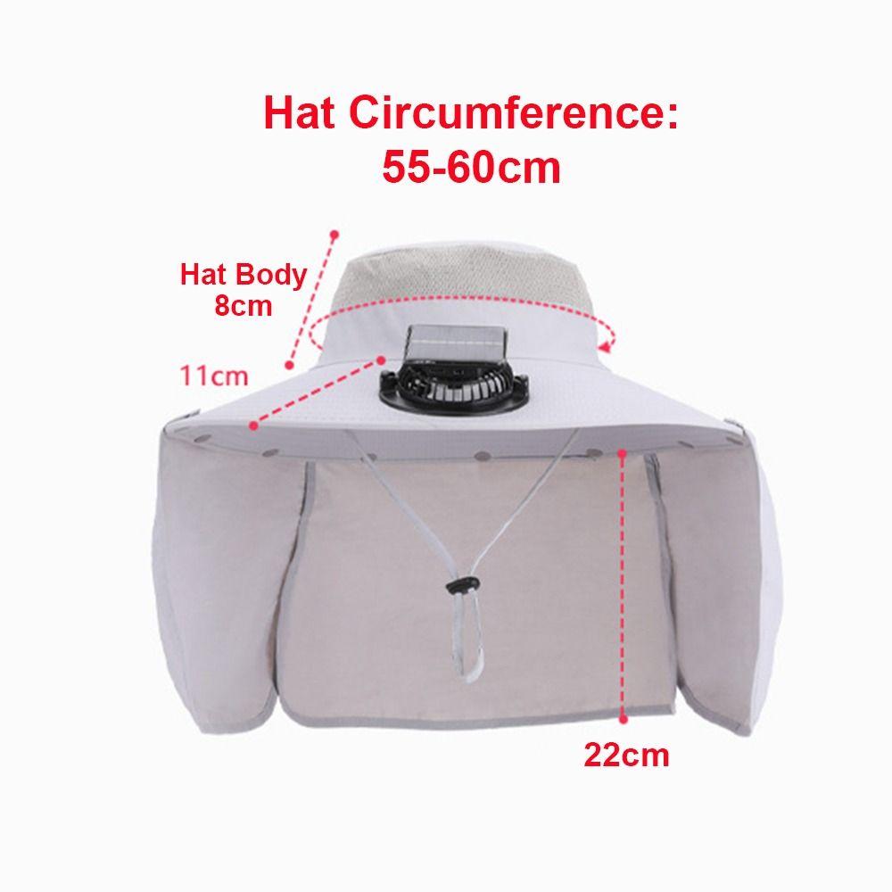USB Charging Solar Fan Hat Quick Dry Bucket Hat Fashion Men Sun Hat  Summer