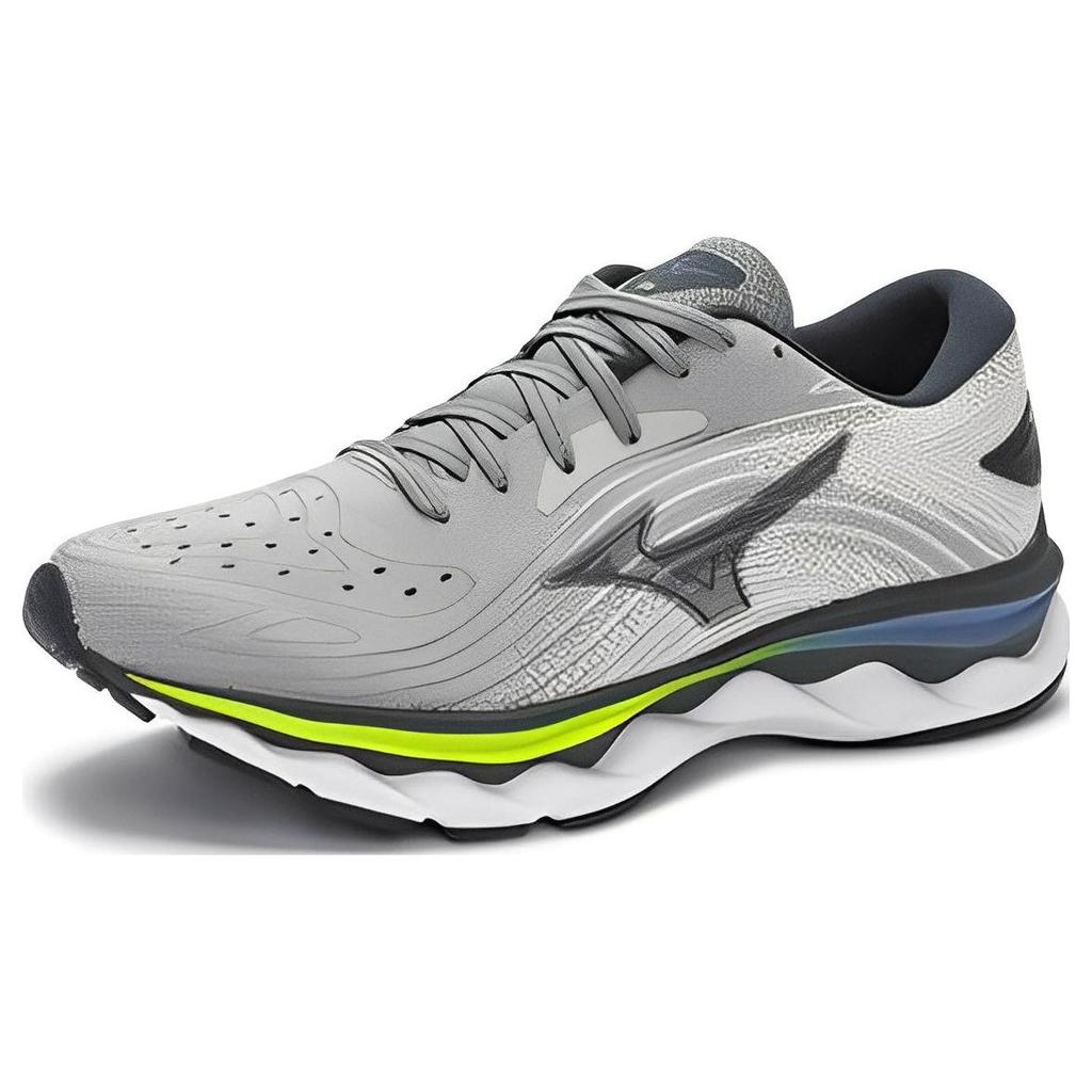 Mizuno Унисекс Кроссовки для бега Wave Sky 6 Серый/Лаймовый J1GD221224