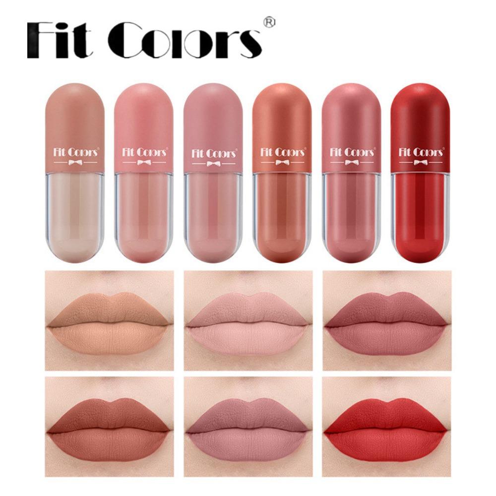 Fit Colors 3 Color Capsule Lip Cake Box Misty Flush Without Sticking Cup Lipstine Set
