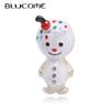 Cute Cartoon Oil Dripping White Snow Baby Brooch Women Kids Suit Hats Snowman Pin Accessories