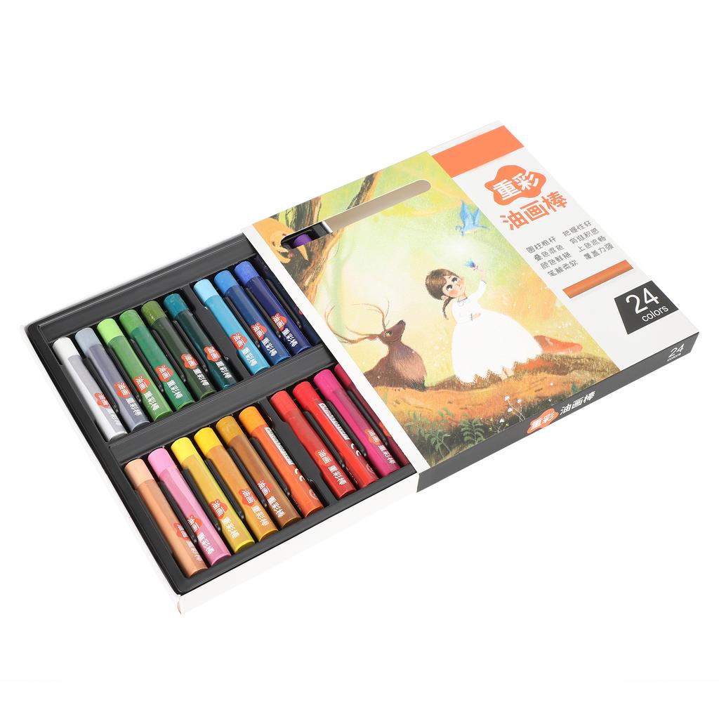 Oil Pastel Painting Crayon Water Wash 24 Color Children Graffiti Cartoon Drawing Tool24 Colors