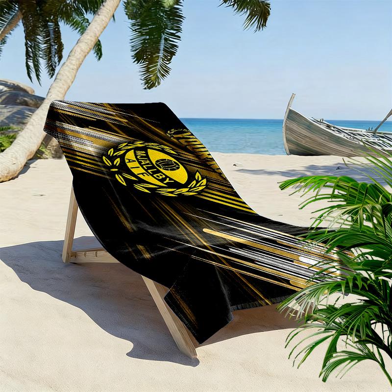 Mjällby AIF Print Beach Towel, Large Soft Quick Dry Towel for Beach Camping Swimming