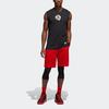 Adidas Basketball Shorts Men's Light Scarlet Moderate Straight Fit Pants DZ0847