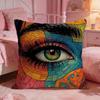 ArtCreative Art EyesS Cushion Cover Premium Comfort Reversible Pillow Cove Two in One Design for Any Room  Car Interior