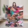 Poplar Singer Justins Biebers Christmas Blanket  Airplane Travel Flannel Bedding Throws For Outdoor Super Warm Bedspread Gift