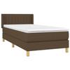 Maison Exclusive - Sommier à lattes de lit avec matelas Marron foncé 100x200 cm