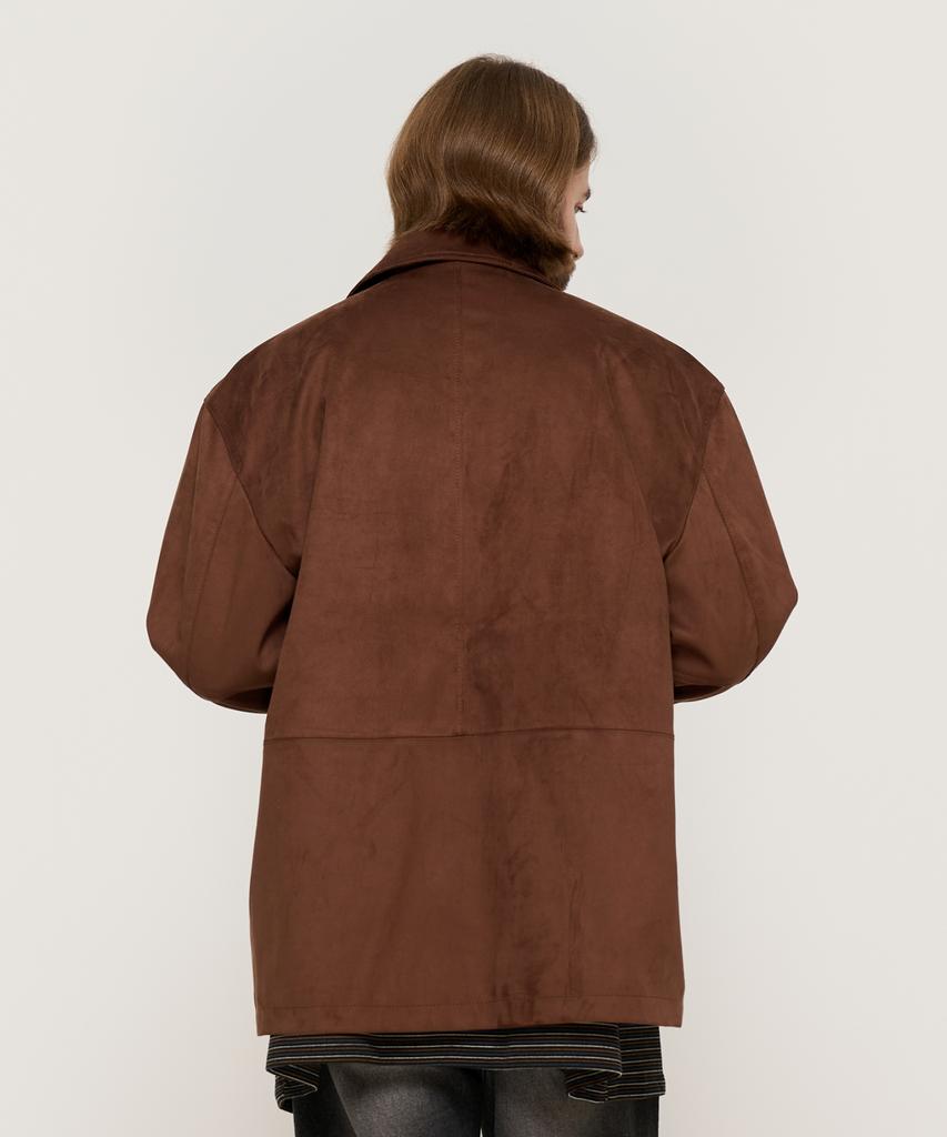 Cargobros Suede Semi-Half Jacket (Brown)