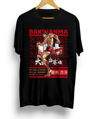 Футболка Баки-Грэпплер Баки Ханма Манга Юдзиро Ханма Баки Аниме Футболка Унисекс Футболка