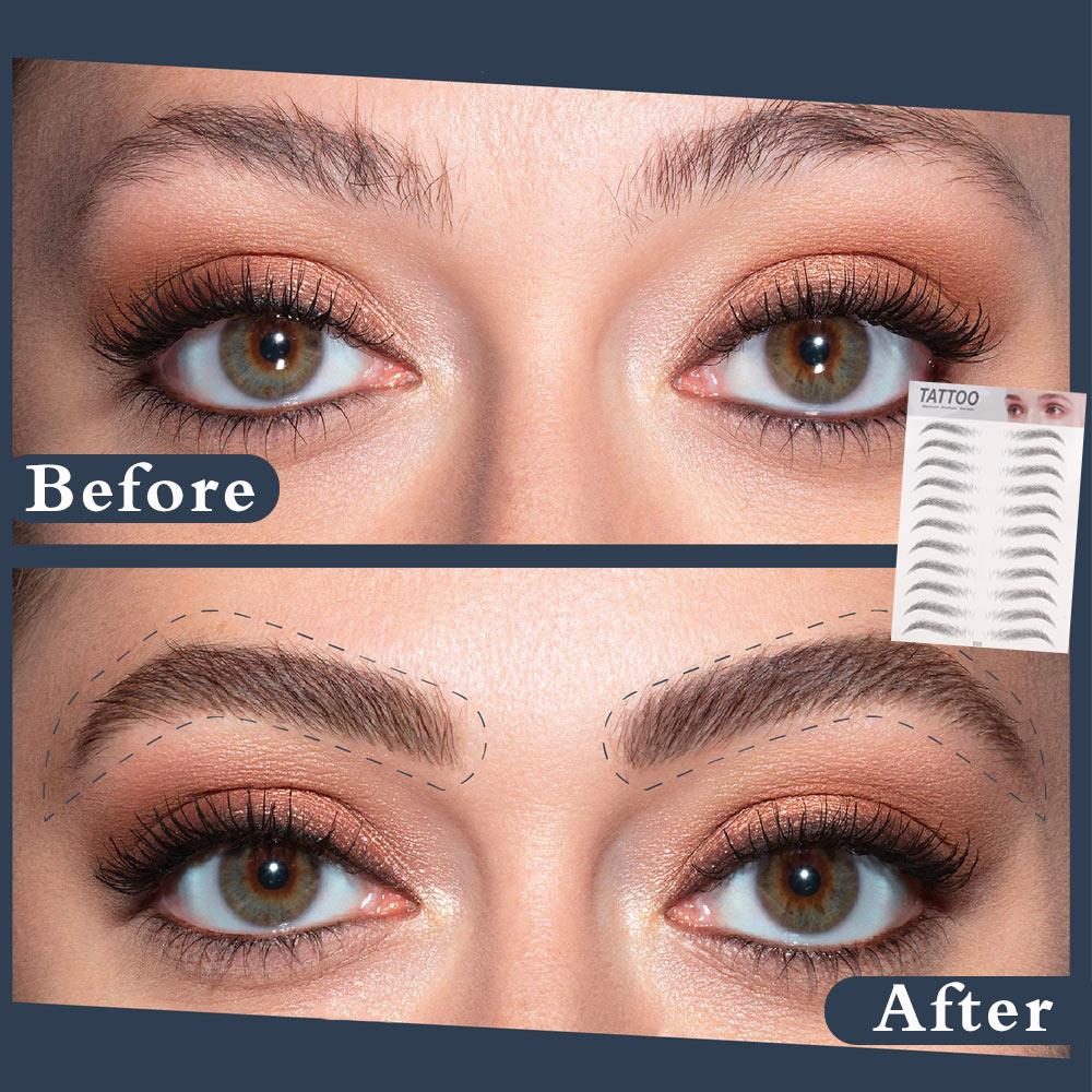 4D волосы, как брови, макияж, водостойкие переносные татуировки, наклейки, долговечные, улучшающие натуральную женщину, накладные брови, косметический инструмент