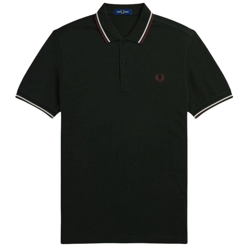 Мужская рубашка-поло Fred Perry с воротником с двойной полосой