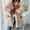 Fur Coat Ladies Autumn and Winter Imitation Fox Fur Casual Fashion Loose Fur Coat Medium-length Models Thin