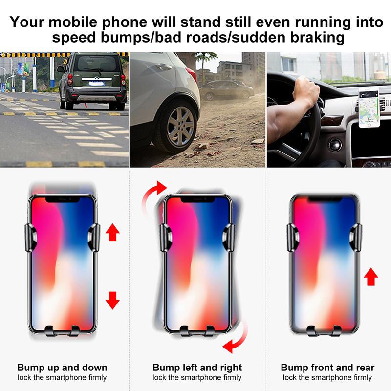 Baseus Gravity Car Phone Holder Mount Windshield Sucker Strong Suction Cup GPS For iPhone 12 For Samsung Car Mobile Phone