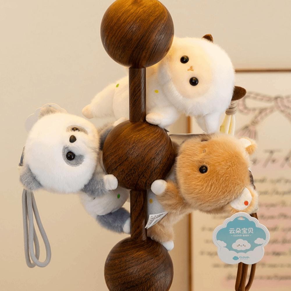Mini Pocket Size Plush Animal Doll Plush Fridge Sticker Cute Cartoon Plush Ornament Daily