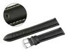 Pacific 26mm W83L Smooth Black Strap, White Stitching