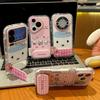 Клетка Миффи Заяц Подходит для Apple 17 Перо Крем Чехол для Мобильного Телефона iPhone16promax Мультяшная Индивидуальность