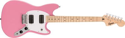 Squier by Fender Squier Электрогитара Squier Клен Белый Вспышка Розовый с Мягким Чехлом Sonic™ Mustang® HH, Накладка на гриф, Пикгард,