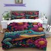 Crocodile Pattern Bedding Home Decoration Birthday Gift (1 * duvet cover + 2 * pillowcase, without core)