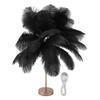 Decorative Table Lamp 30PCS Feathers USB Rechargeable Light Touch Control Desk Light Built In