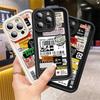 Наклейки Коллаж Кодовая Этикетка Чехол Для Apple iPhone 17 16 15 14 13 12 11 Pro Max 17 Air 16E XS X XR 7 8 Plus Мягкая Задняя Крышка Телефона