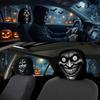 2Pcs Elastic Car Scary Face Headrest Sleeve Breathable Creepy Ghost Car Seat Wrap  Halloween
