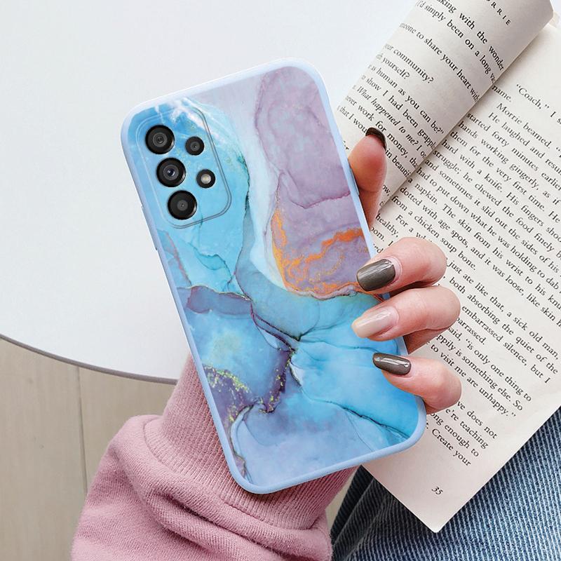 Чехол для Samsung Galaxy A53 5G A 53 Задняя крышка Защитный силиконовый Funda Модный Мраморный Каменный Текстурный Coque для Samsung A53 Capa