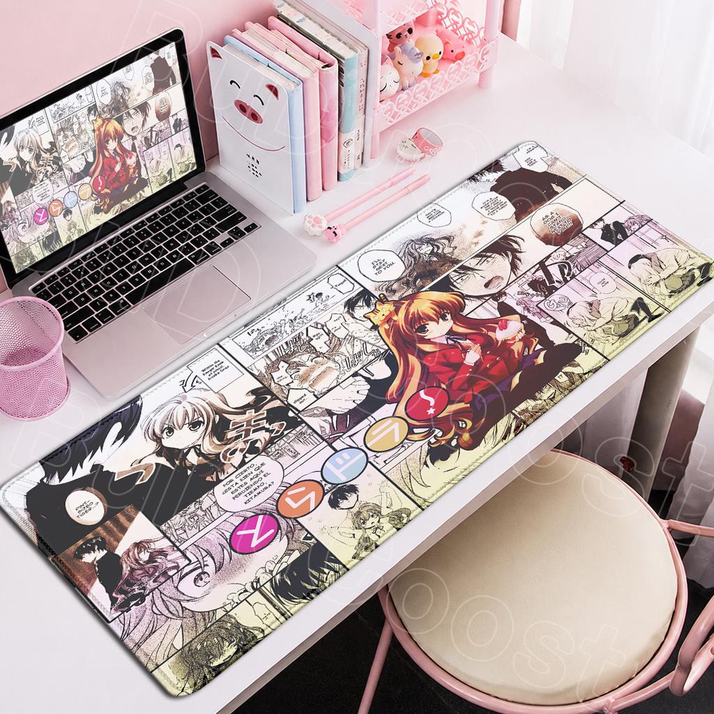 Non-Slip Rubber Base Mouse Mat Large Laptop Desktop Keyboard Carpet Hot Anime Toradora Kawaii Girl Taiga Aisaka Mousepad 90x40cm