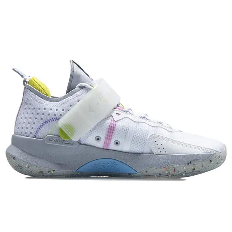 Баскетбольные кроссовки Li Ning Wade Fission 7 Мужские Средние Стандартные Белый/Рассветно-серый ABPR025-2