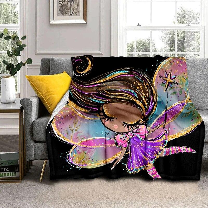 Милое 3D одеяло с изображением балета для девочек, балерины, феи, лебедя, единорога, мультяшное 3D одеяло, мягкое одеяло для дома, спальни, кровати, дивана, пикника, путешествий, детей