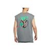 Logo Loose Fit Sleeveless Training T-Shirt Men Tops Smoke-Gray HJ3691-084