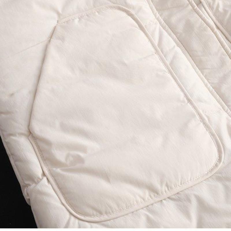 Пуховик из хлопка, женский большой повседневный повседневный ветрозащитный теплый жилет с воротником-стойкой осенью и зимой