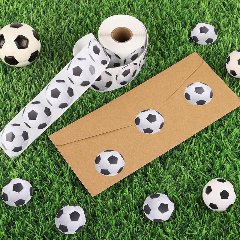 500 шт./рулон Футболы Соккеры Баскетбол Спорт Наклейки 2,5 см/1,0'' 16 Дизайнов Декали Сделай сам Укрась Подарки Для Различной Упаковки