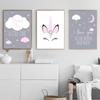 Moon Unicorn Quotes Canvas Painting Poster Baby Girl Wall Art Picture Nordic for Kids Room Nursery Home Decoration No Frame