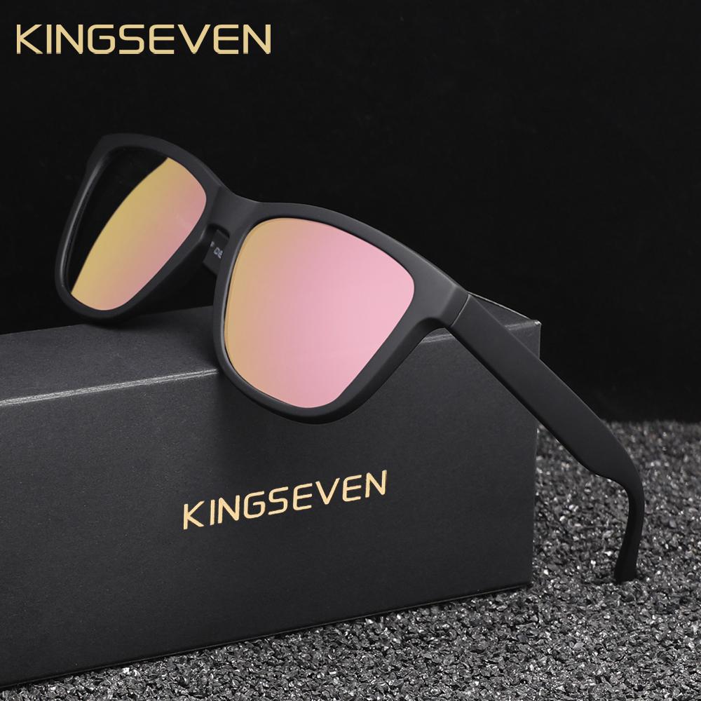 Kingseven Новые модные солнцезащитные очки для мужчин/женщин UV400 поляризованные линзы очки высокого качества классические матовые большие оправы водительские очки