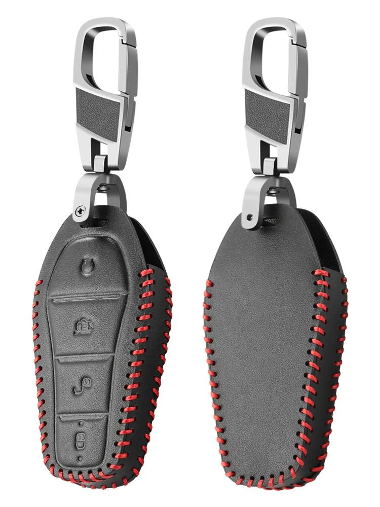 Чехол для автомобильного ключа, чехол для смарт-ключа для BYD Atto 3 Han EV Dolphin, 4 кнопки, сумка для ключей, автомобильные аксессуары, брелок, чехлы для ключей