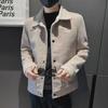 American Style Single-Breasted Woolen Coat - Men's Casual Winter Jacket