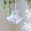 Flocking Christmas Hanging Pendants White Christmas Tree Ornament Xmas Ball  For Christmas