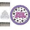 Dog Paw Party Kit Whimsical Pet Themed Plates Cups Napkins And Balloons