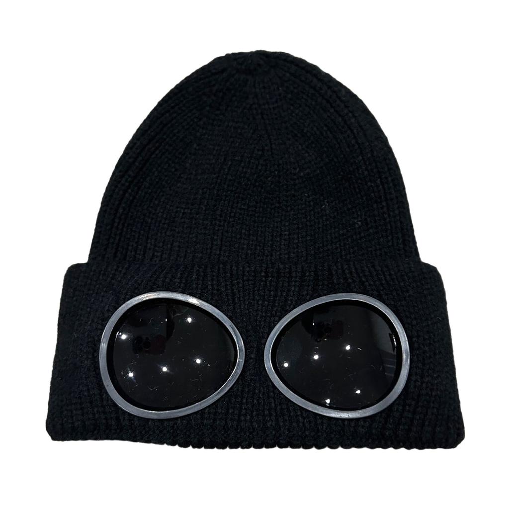 Веселая шапка-череп Вязаная шапка с декоративными очками Шапка-пуловер Унисекс Шапка-череп 2000-е для активного отдыха