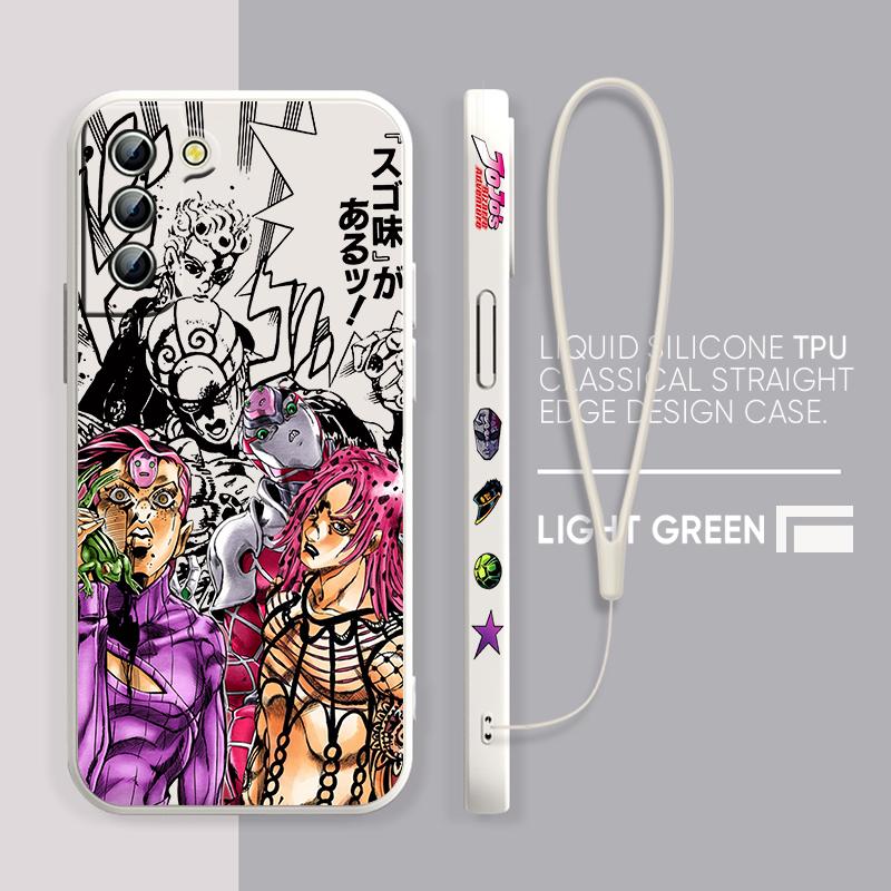 Чехол для телефона Anime JOJO Villain Diavolo Dio для Samsung Galaxy S23 S22 S21 S20 Pro FE Note 20 Plus Ultra Liquid с левой веревкой
