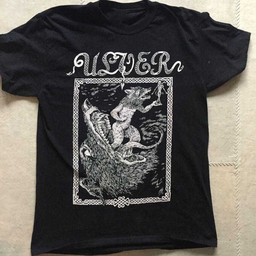 Vtg Ulver Ulver Band T Shirt Style For Men Cotton Black All Size KN076
