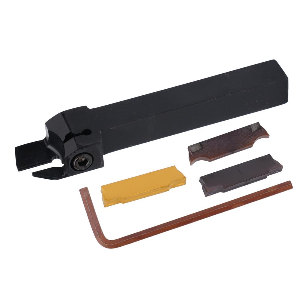 3Pcs MGMN200 Carbide Insert + MGEHR1212-2(Right) CNC Lathe Grooving Tool Holder