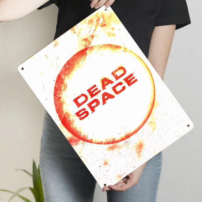 Dead Space Game Logo Metal Wall Art Decorative Iron Painting for Home Office Room Decoration