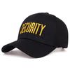 Бейсболки унисекс с вышитыми буквами SECURITY для отдыха на весну и осень, регулируемые повседневные шляпы, солнцезащитные шляпы