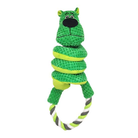 Интерактивная пищащая веревочная игрушка для собаки, плюшевая жевательная игрушка со звуком, для чистки зубов, увлекательные игрушки для маленьких, средних и больших собак