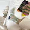 Colorful Striped Socks Women Autumn Winter Mink Fleece Floor Sock Soft Thicken Plush Indoor Socks Female Fluffy Sox
