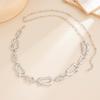 Trendy Simple Irregular Geometric Square Hollowed-out Spliced Waist Chain for Women Sexy Metal Chain Tassel Body Chain Jewelry