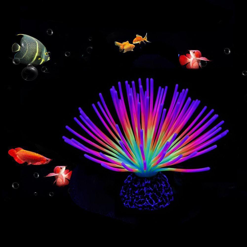 Fake Luminous Sea Urchin Simulation Sea Anemone Decorative Sea Urchin Bulb  Fish Tank Decor